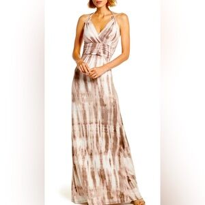 Felicity & Coco Shafter Tie dye jersey Halter neck, maxi dress, XSmall